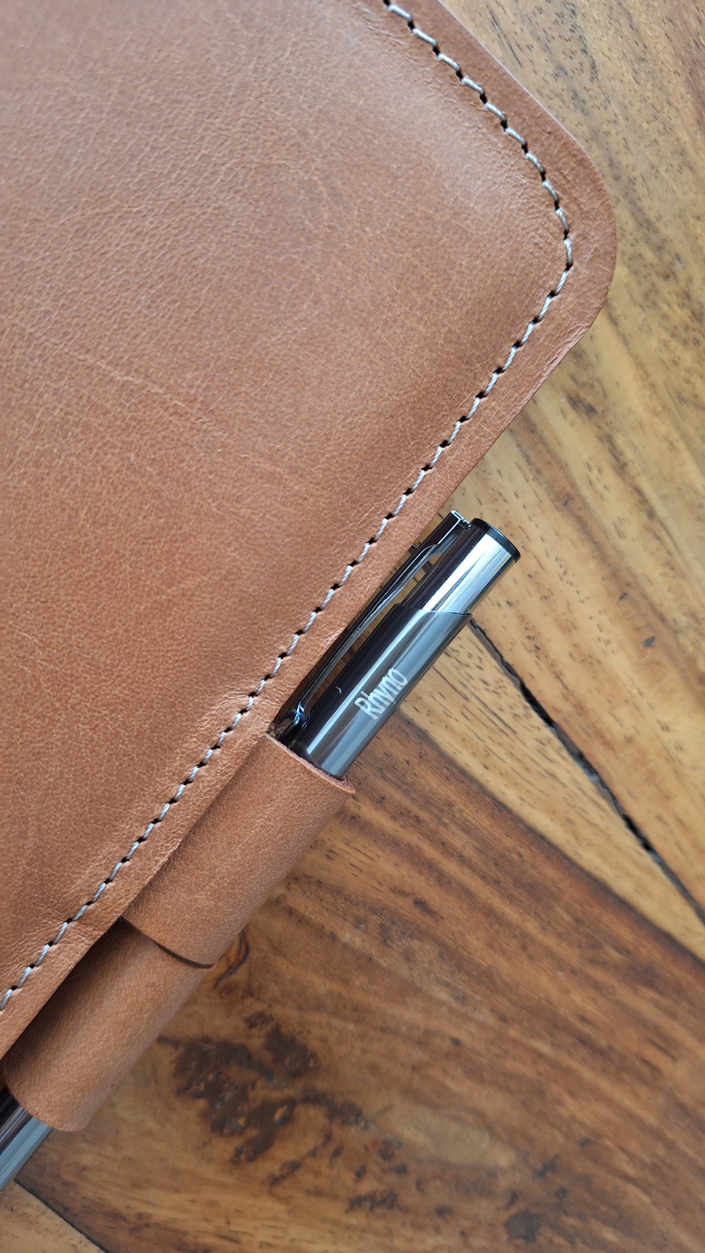 Leather A5 Notebook Cover | Personalized Full-Grain with Foil Name