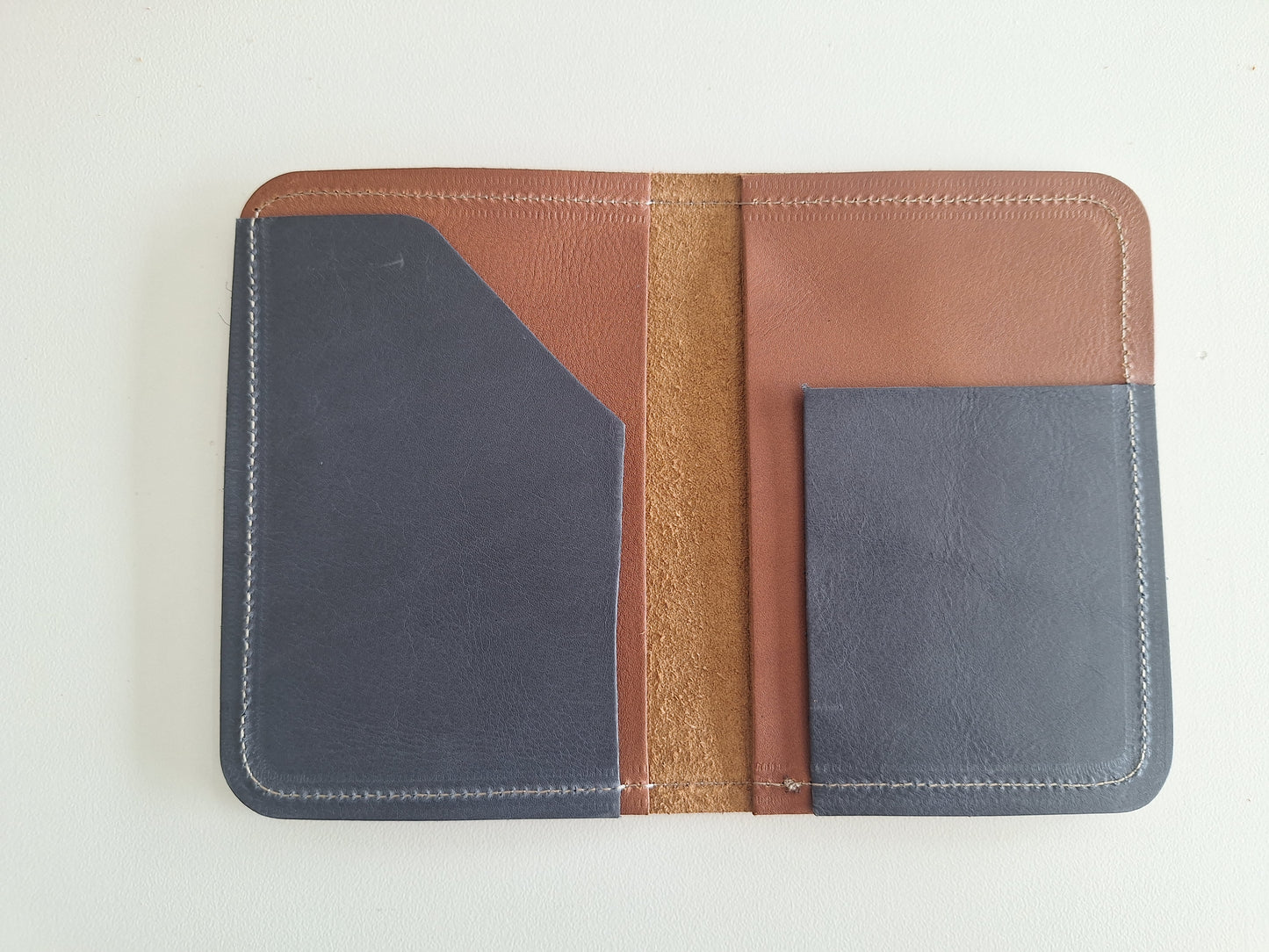 Two-Toned Leather Passport Holder (Personalised)