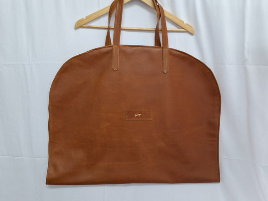 Leather suit carrier