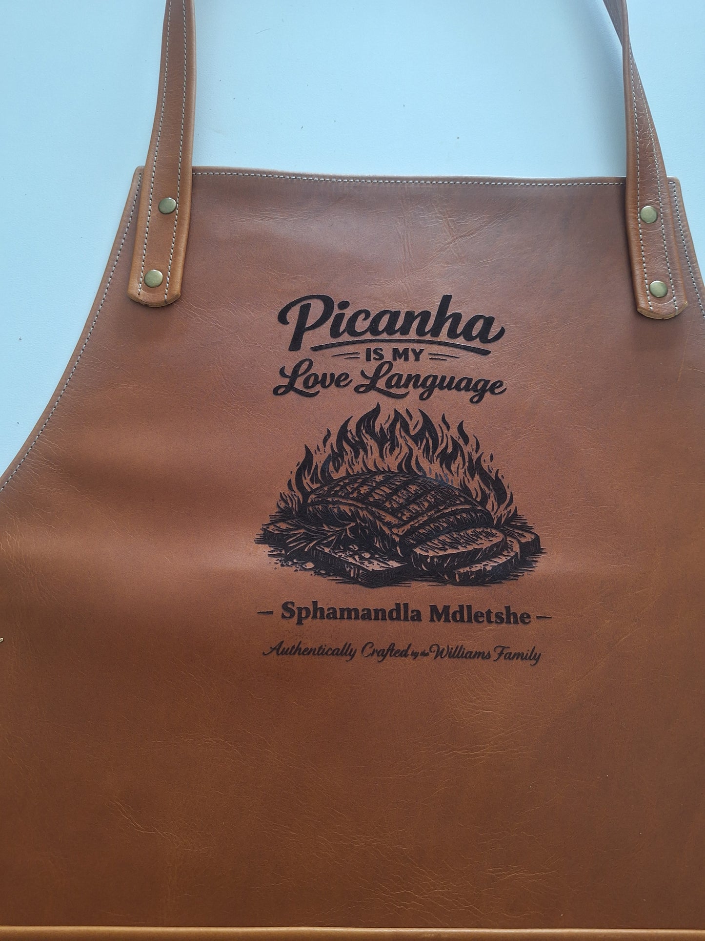 Handcrafted Leather Apron with Laser Engraving