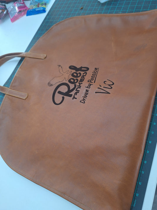 Leather suit carrier