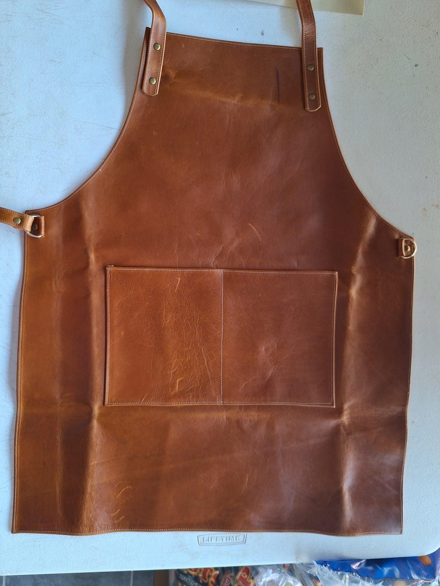 Handcrafted Leather Apron with Laser Engraving