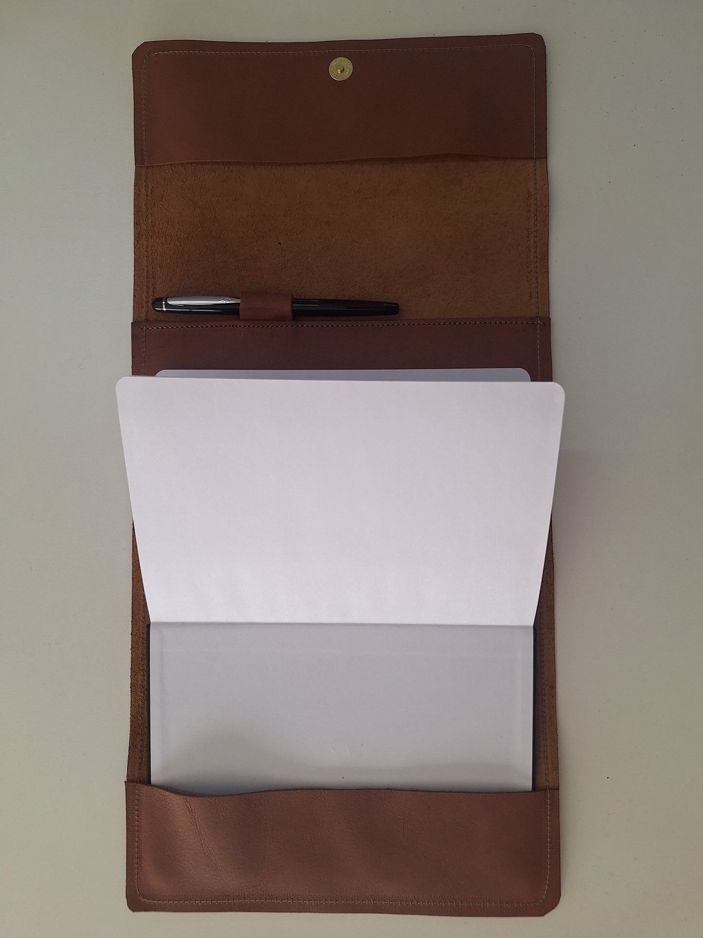 A5 Leather Wrap-Around Notebook Cover – Personalized with Hot Foil
