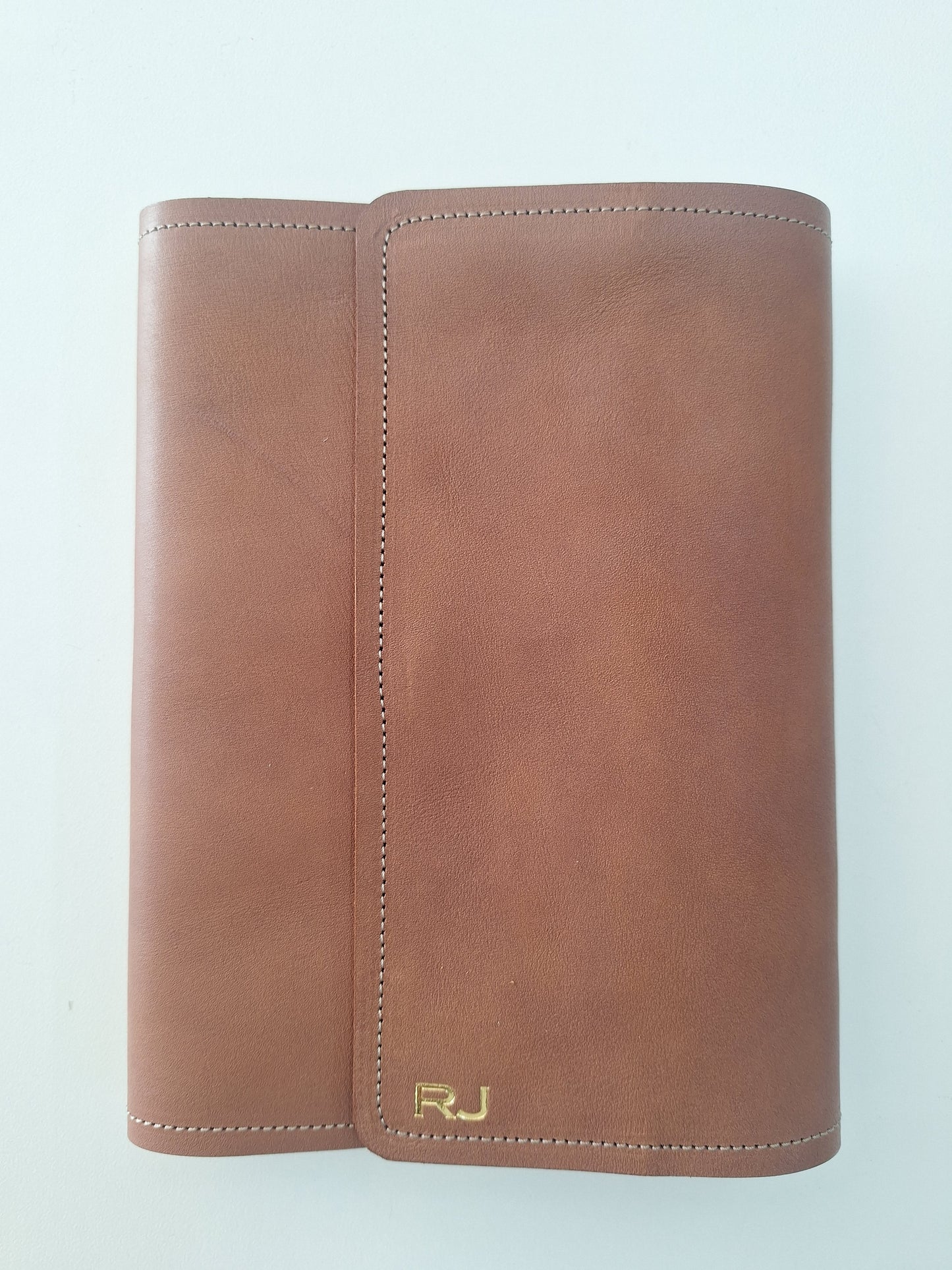 A5 Leather Wrap-Around Notebook Cover – Personalized with Hot Foil