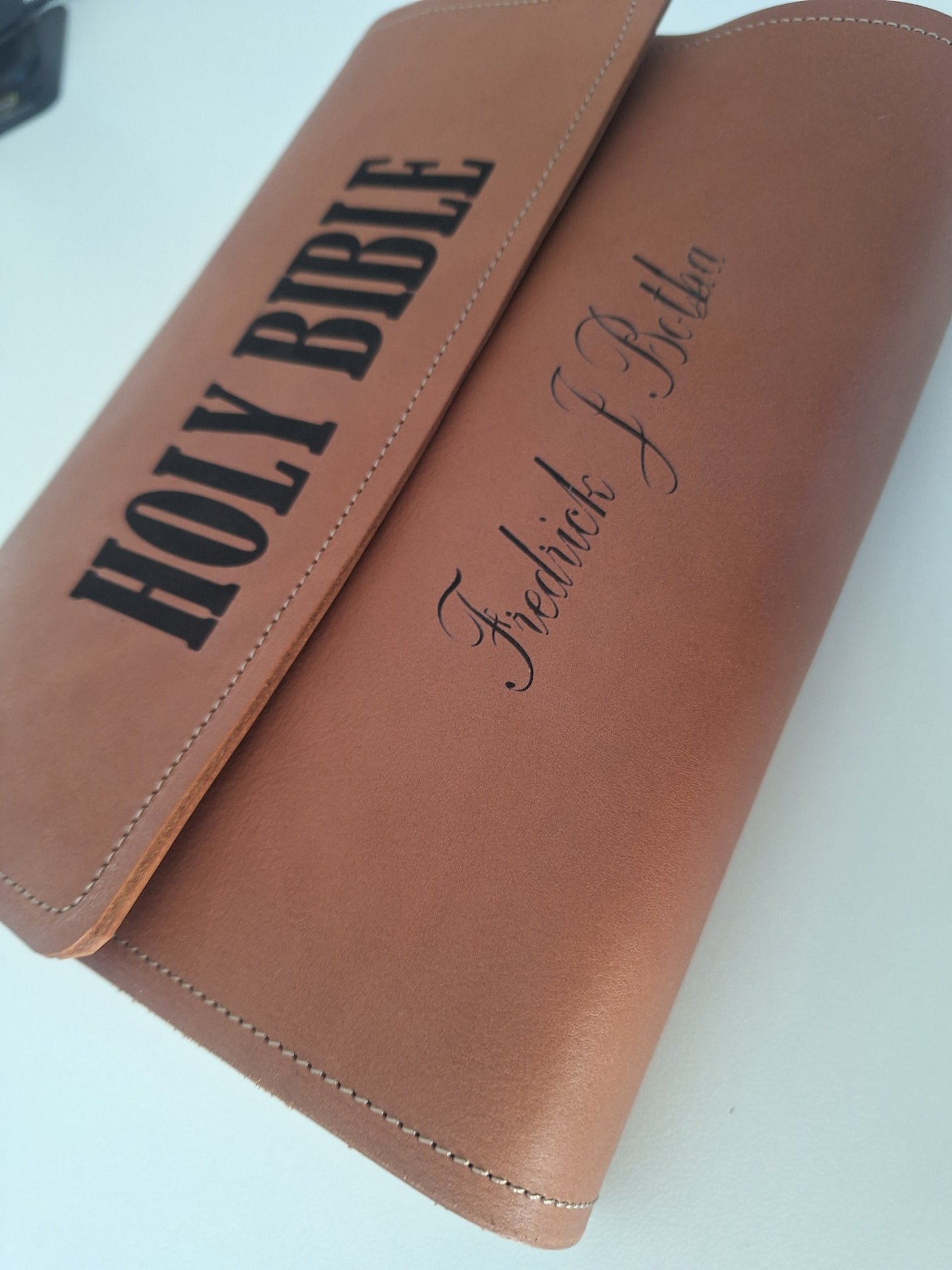 A5 Leather Wrap-Around Notebook Cover – Personalized with Hot Foil