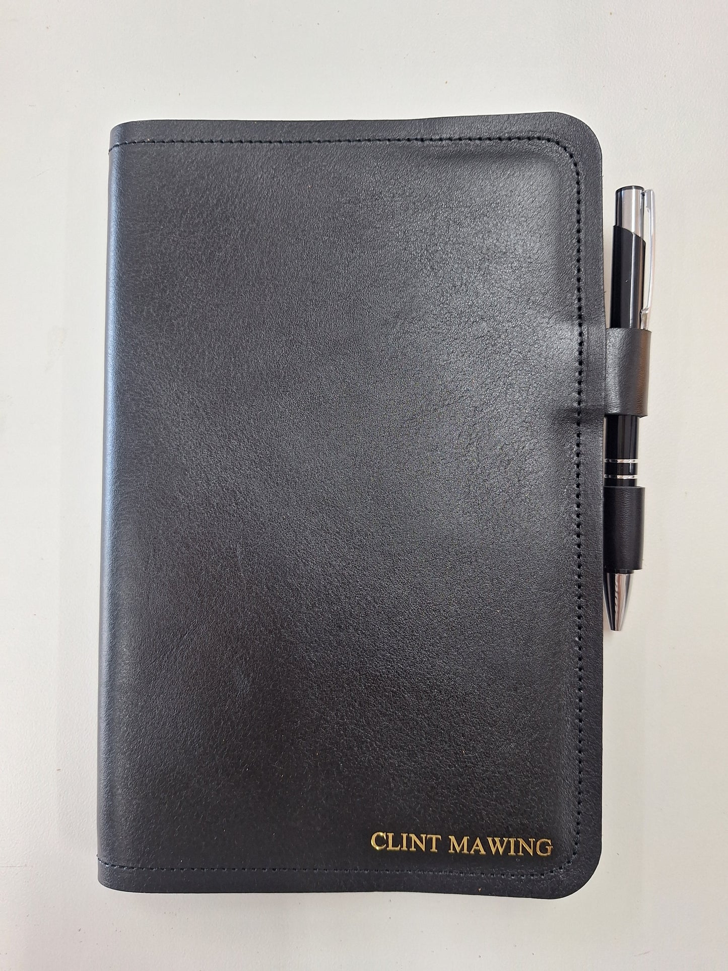 Leather A5 Notebook Cover | Personalized Full-Grain with Foil Name