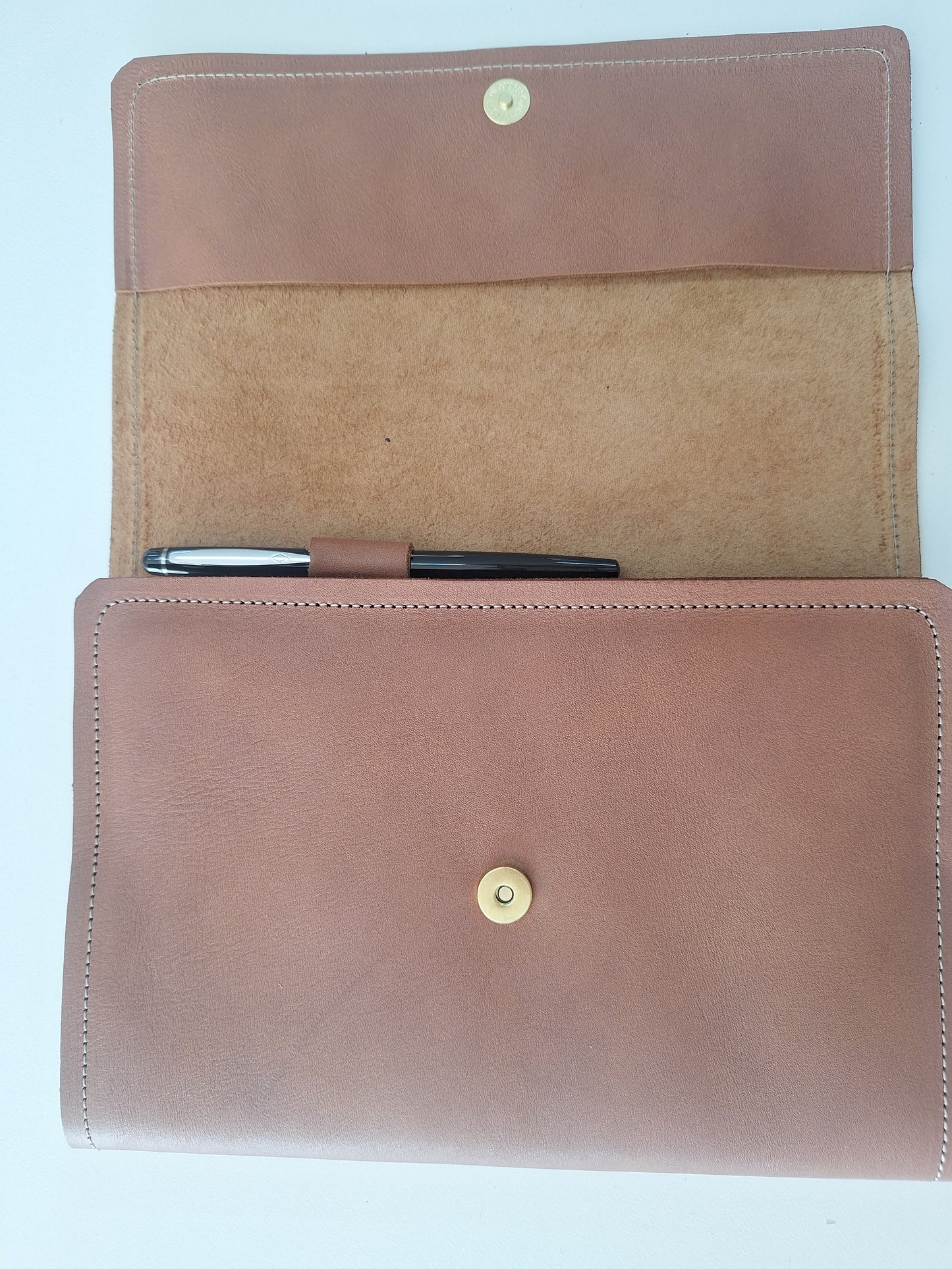 A5 Leather Wrap-Around Notebook Cover – Personalized with Hot Foil