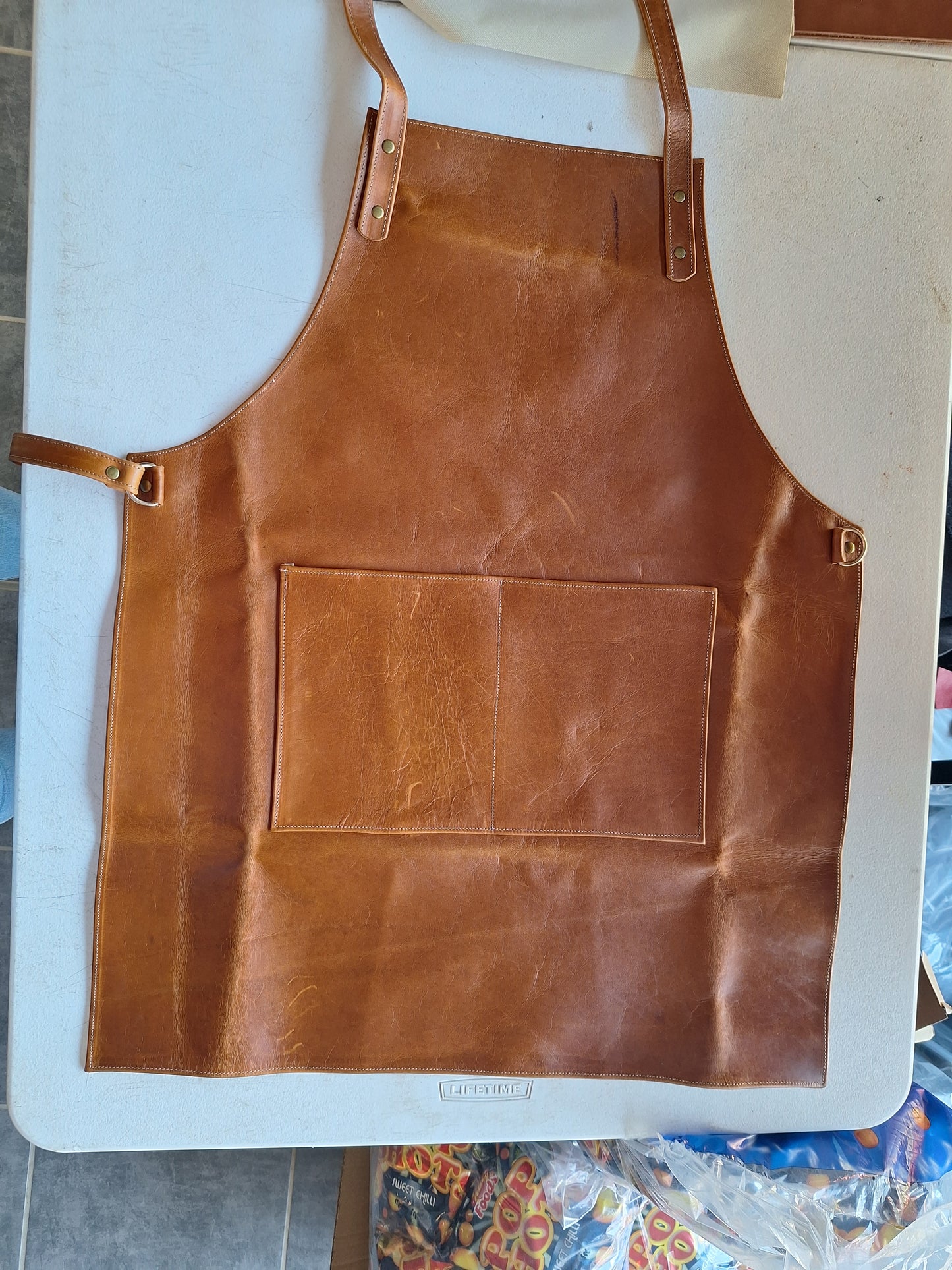 Handcrafted Leather Apron with Laser Engraving
