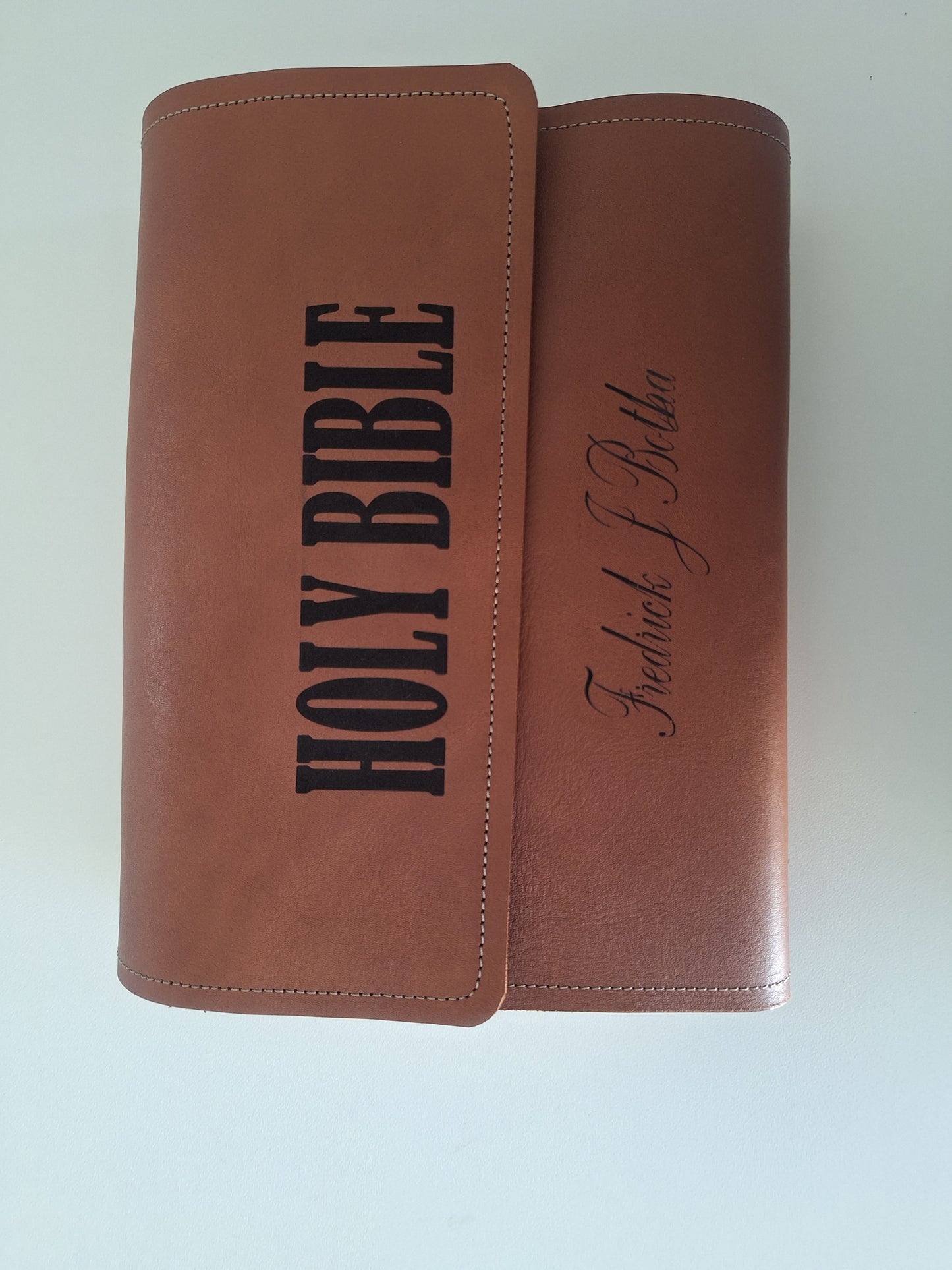 A5 Leather Wrap-Around Notebook Cover – Personalized with Hot Foil