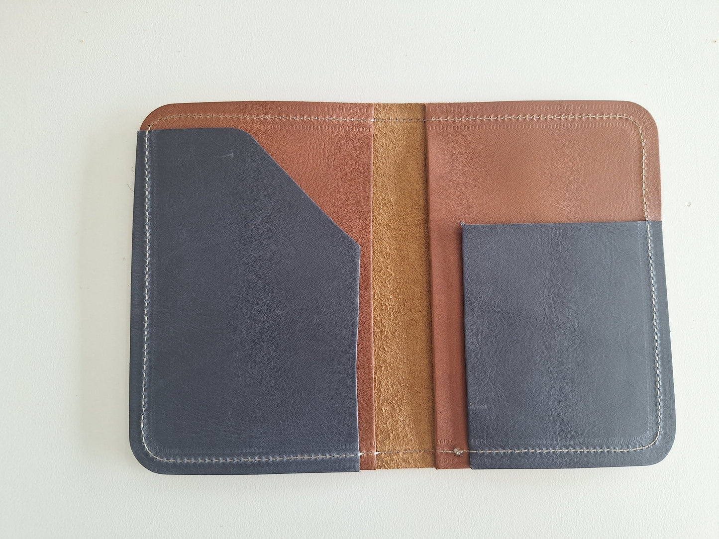 Two-Toned Leather Passport Holder (Personalised)