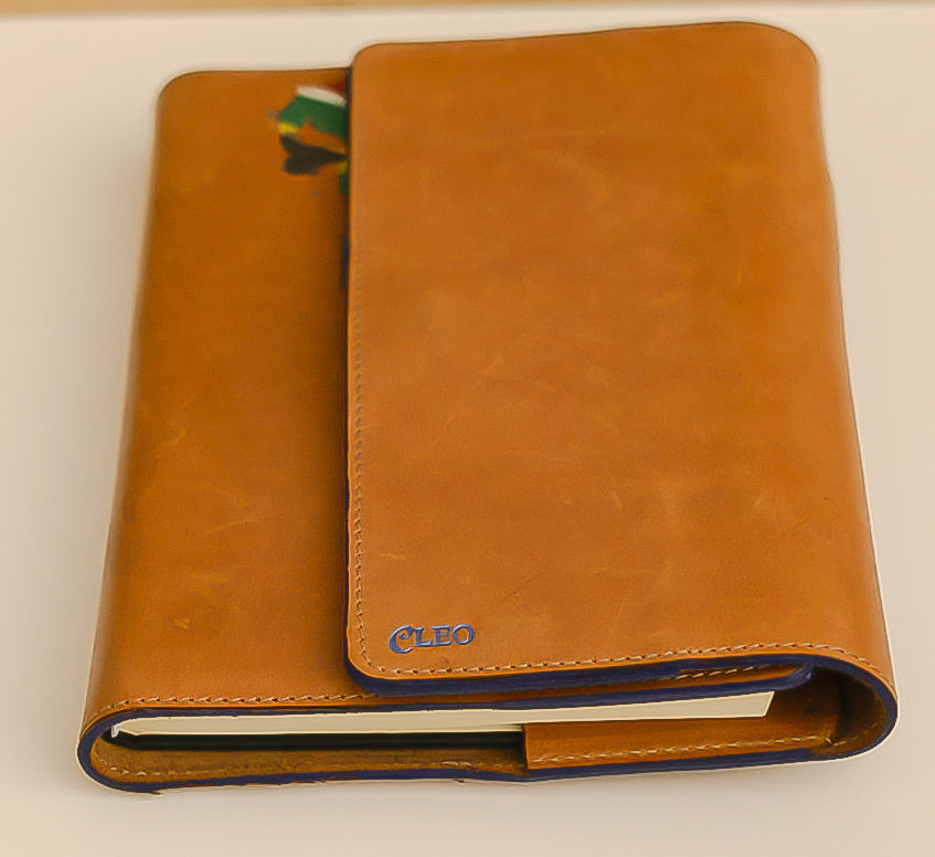 A5 Leather Wrap-Around Notebook Cover – Personalized with Hot Foil