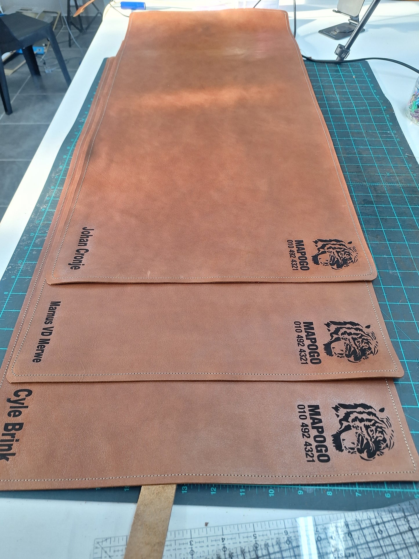 Large leather deskmat